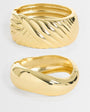 Topshop Brooklyn 2pk bangles in gold