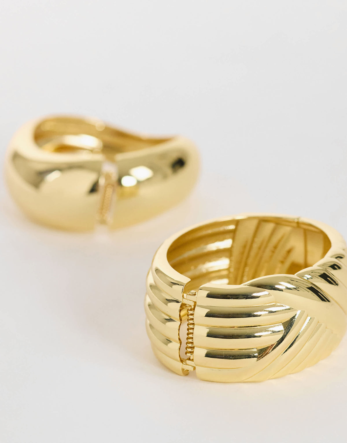 Topshop Brooklyn 2pk bangles in gold