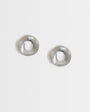 Topshop Francis waterproof stainless steel round earrings in silver brushed