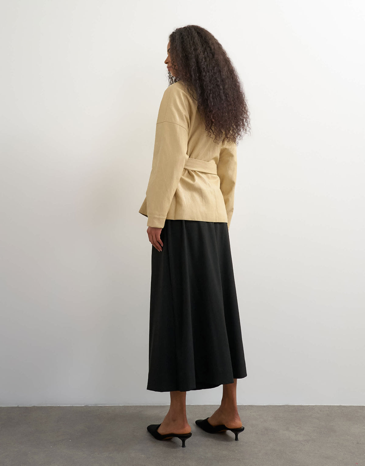 Topshop tailored A line culotte in black