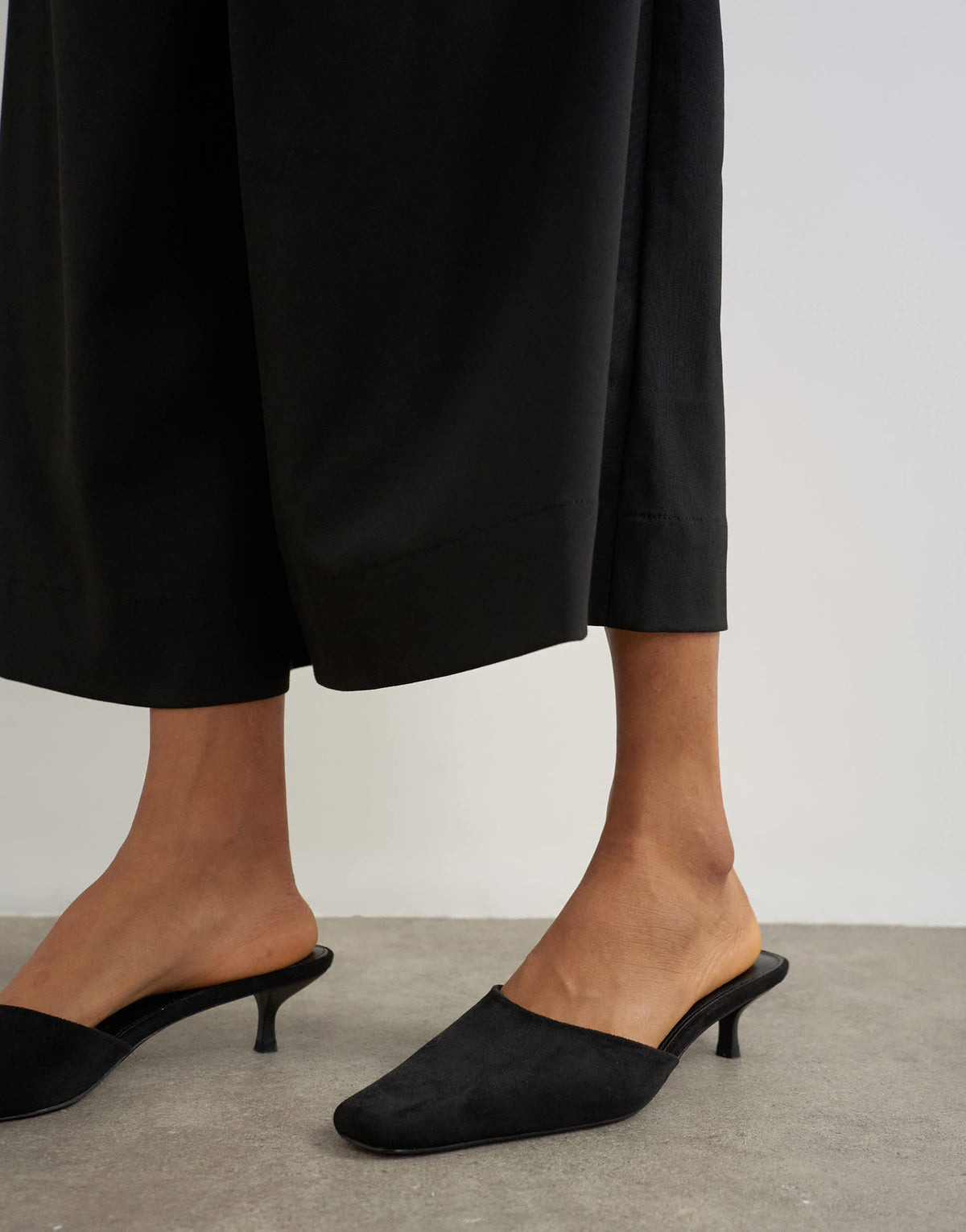 Topshop tailored A line culotte in black