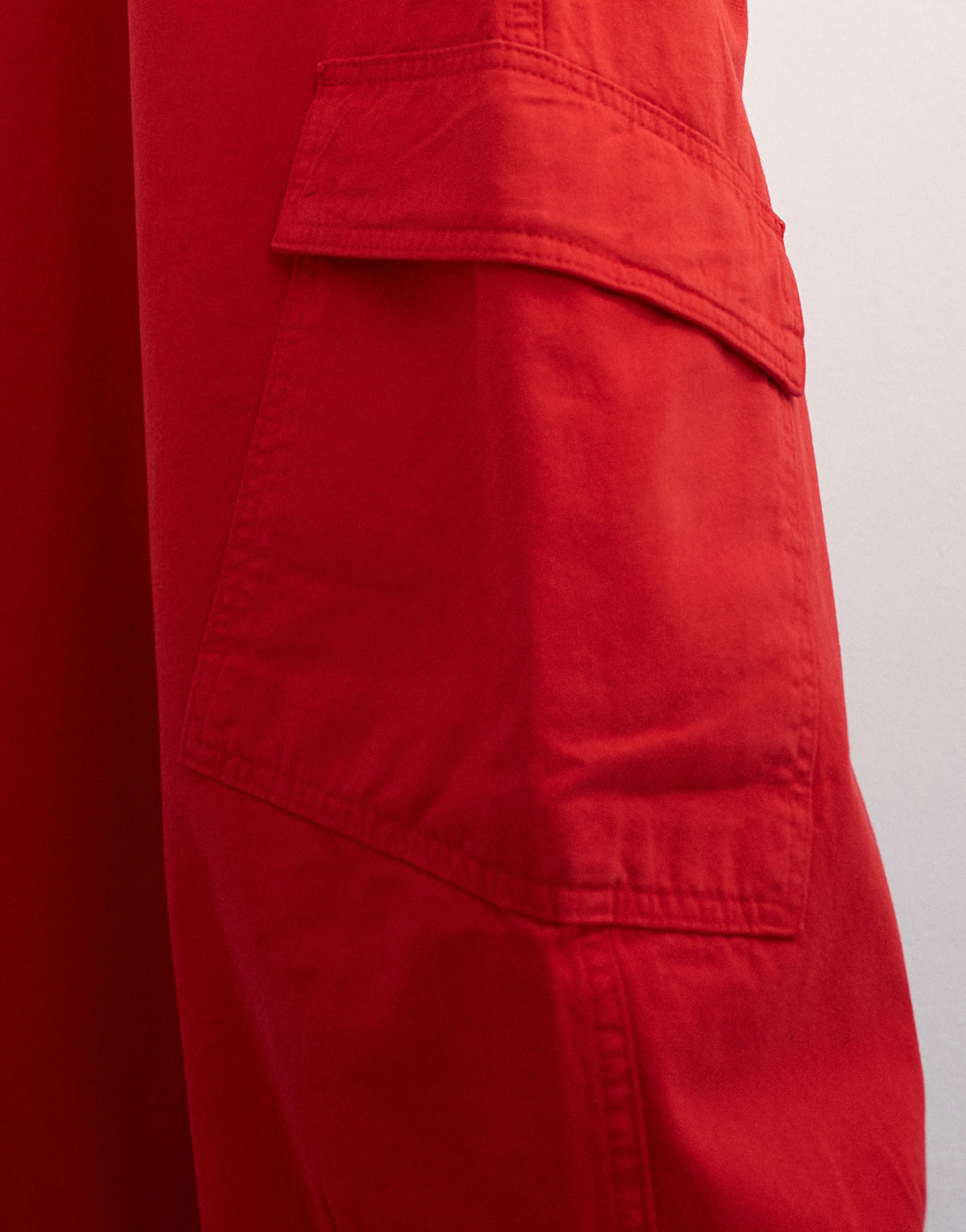 Topshop tie waist cargo trouser in red