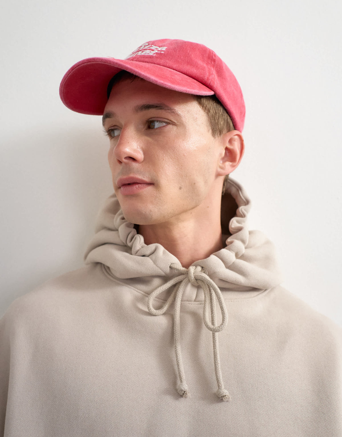 Topman boxy fit distressed hoodie in washed stone
