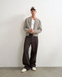 Topman rigid baggy fit jean in raw brown