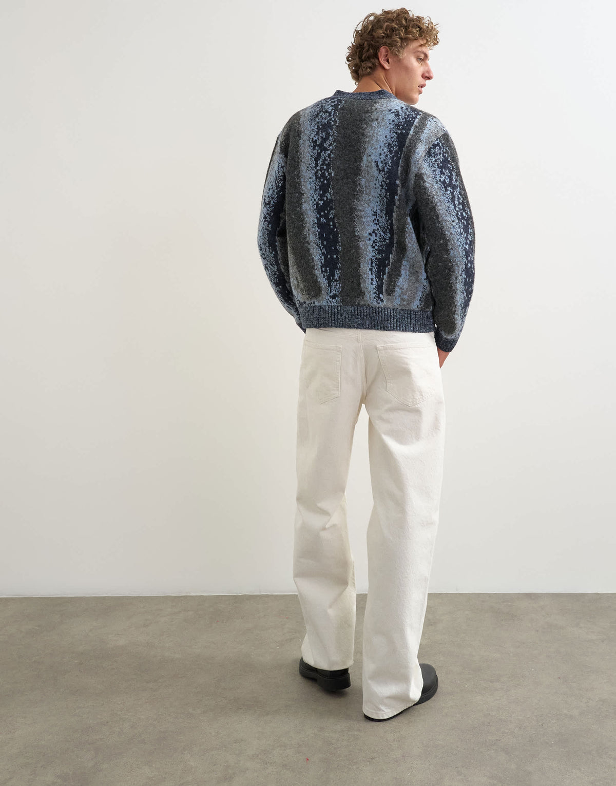 Topman rigid baggy fit jean in white