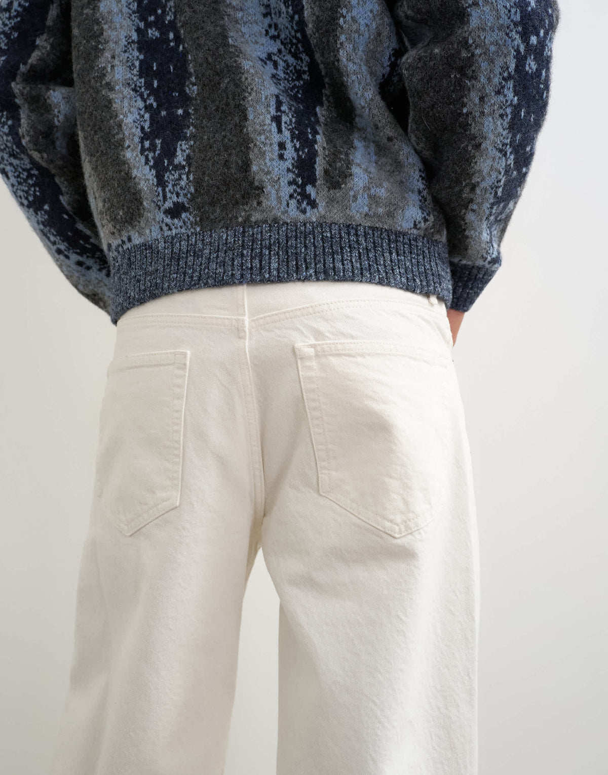 Topman rigid baggy fit jean in white