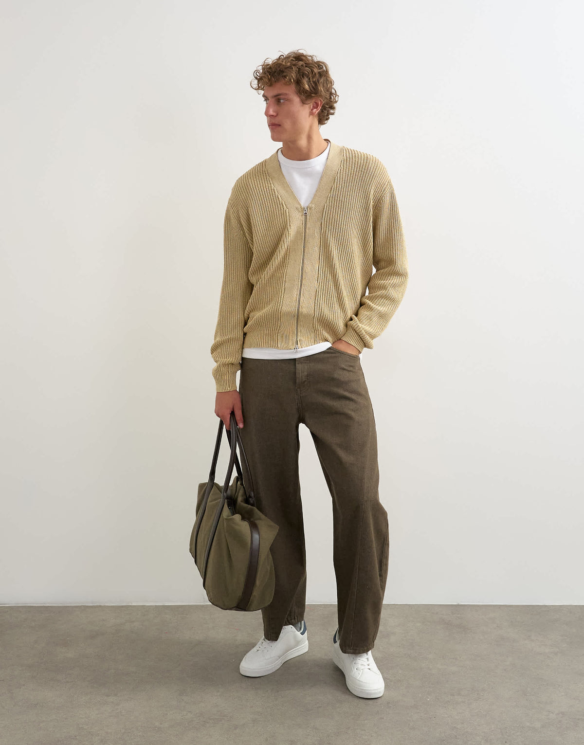 Topman rigid barrel fit jean in washed green