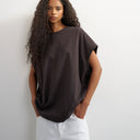 Topshop oversized circle tank in brown