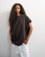 Topshop oversized circle tank in brown