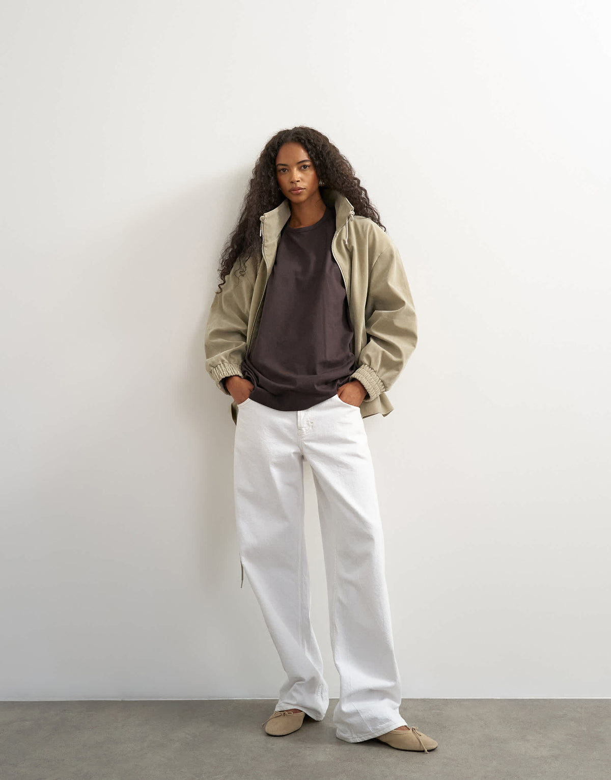 Topshop oversized circle tank in brown