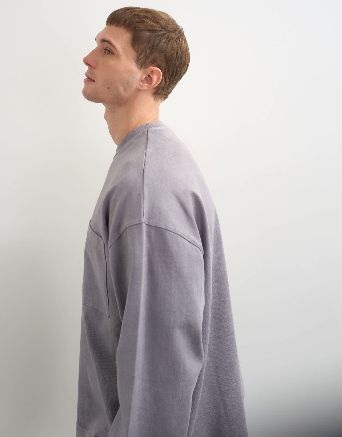 Topman relaxed fit long sleeve heavyweight t-shirt in washed mink