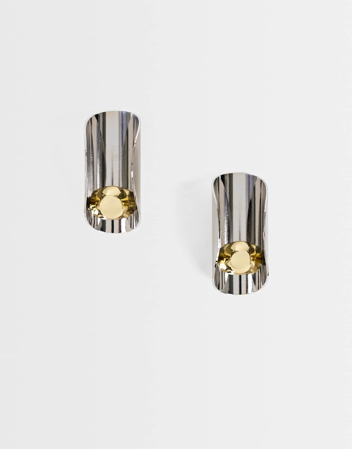 Topshop Eloise statement stud earrings in silver and gold