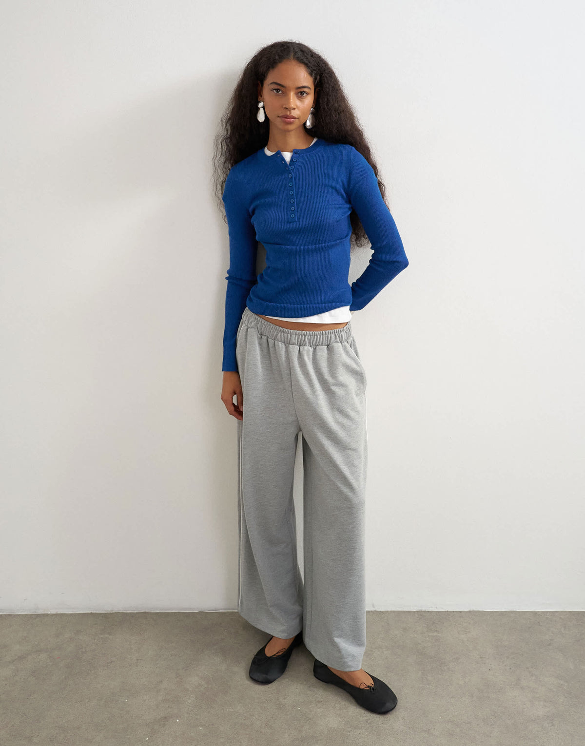 Topshop sweat piped detail cropped bottoms in grey
