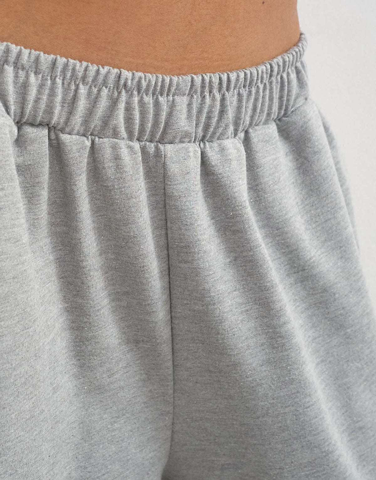 Topshop sweat piped detail cropped bottoms in grey