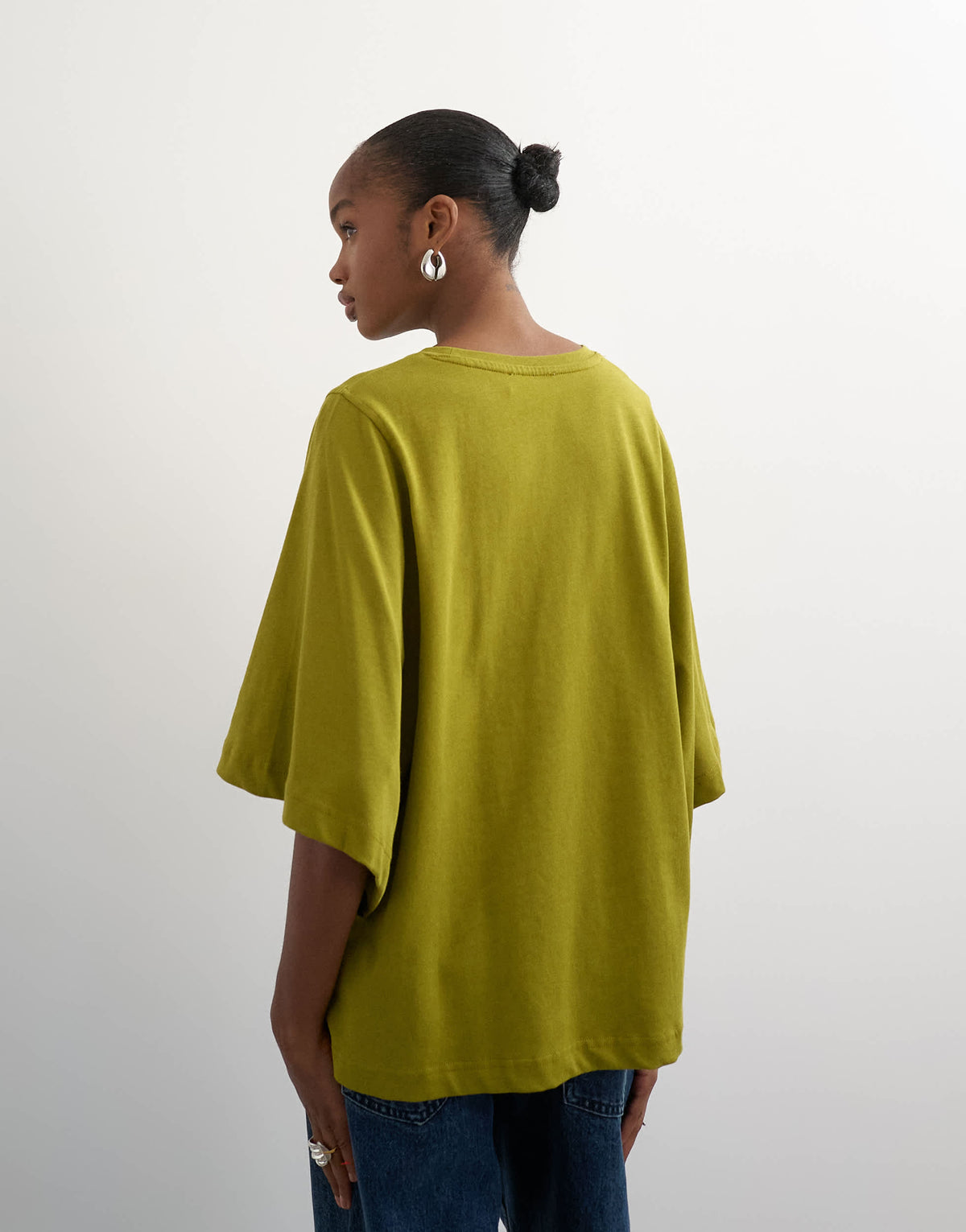 Topshop batwing t-shirt in green
