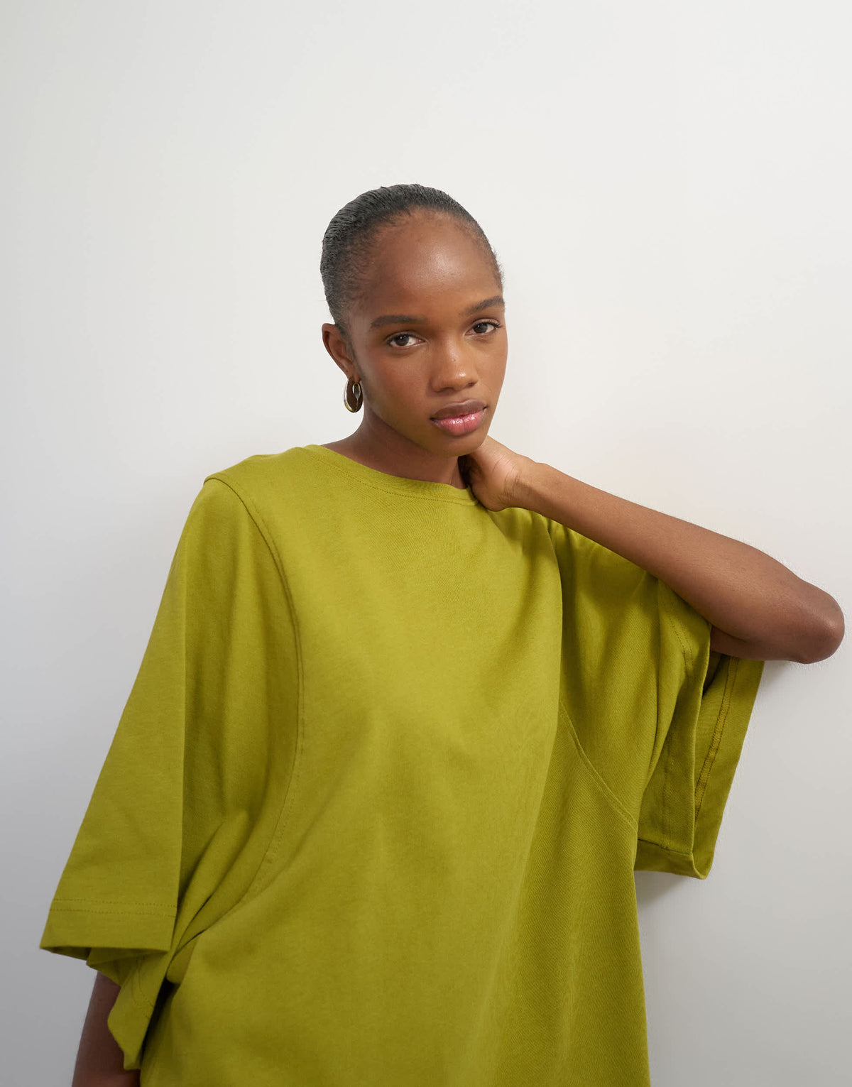 Topshop batwing t-shirt in green
