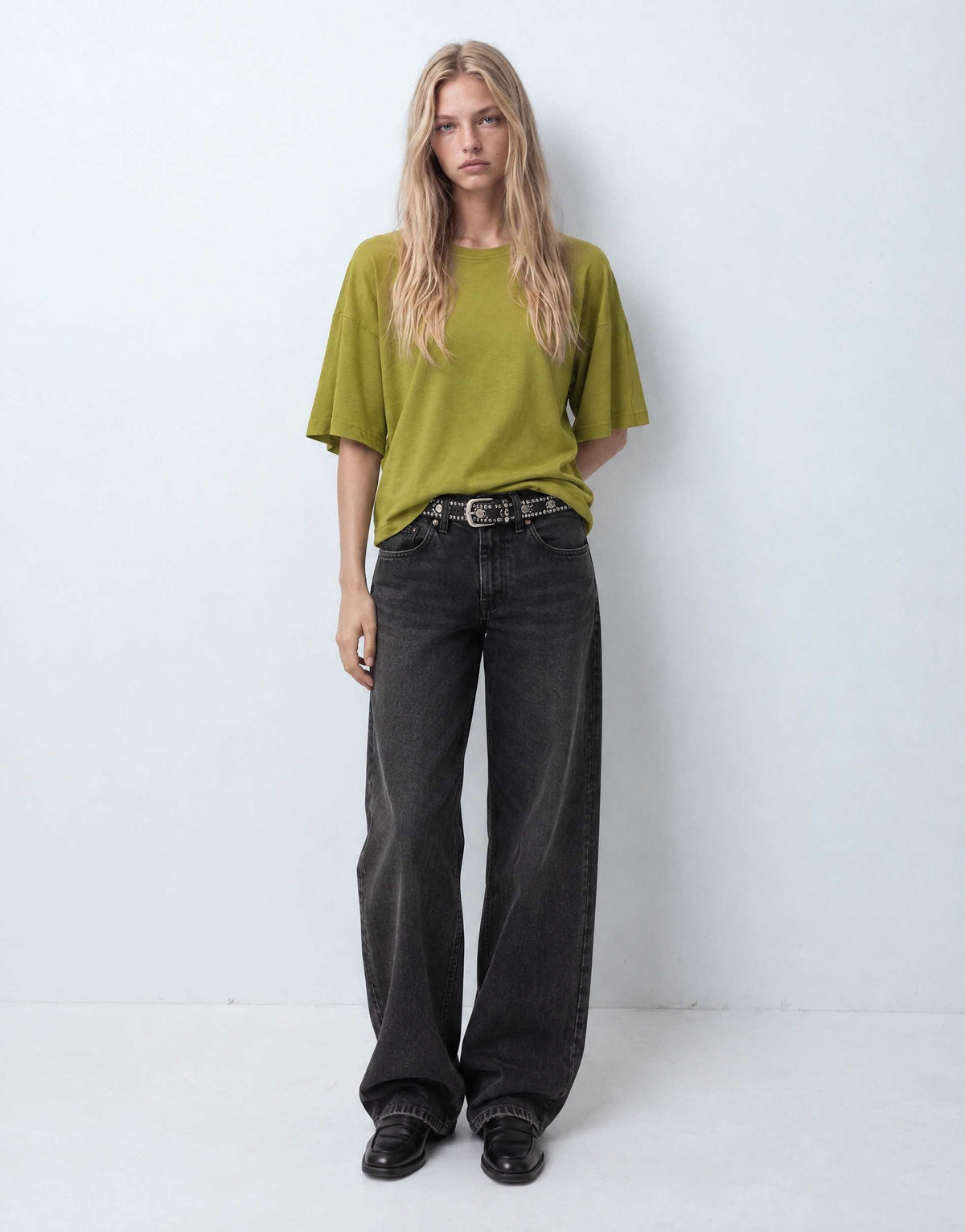 Topshop batwing t-shirt in green