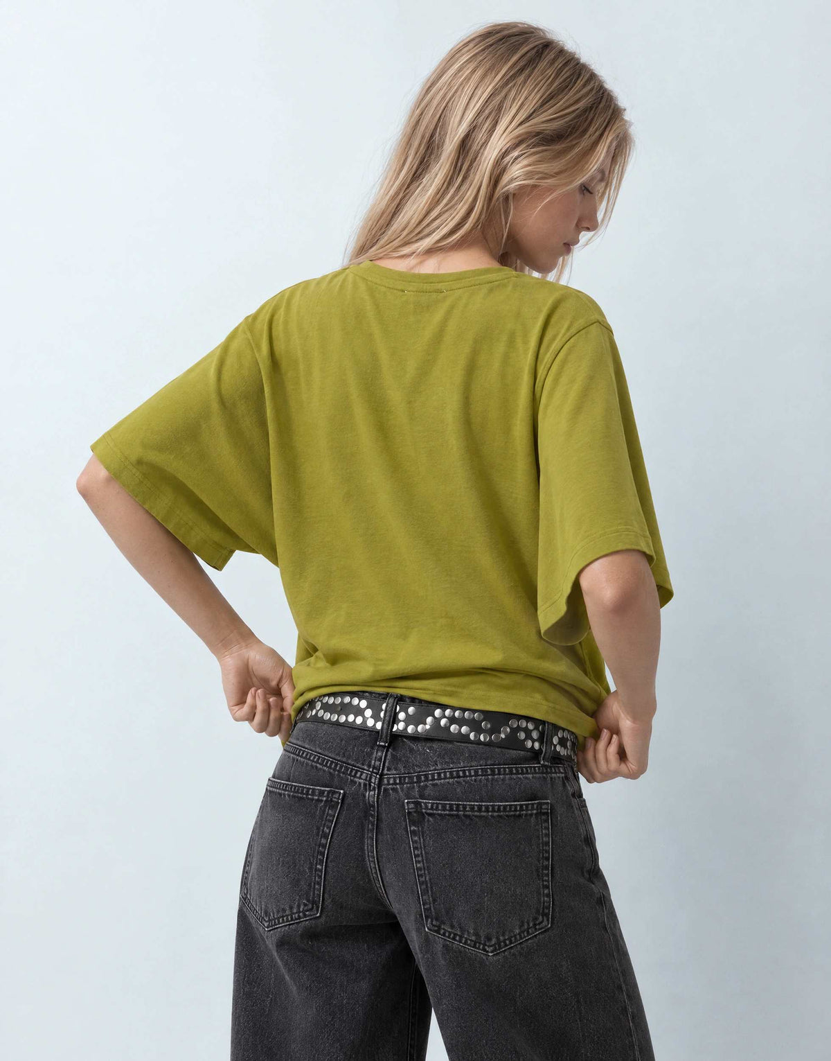 Topshop batwing t-shirt in green
