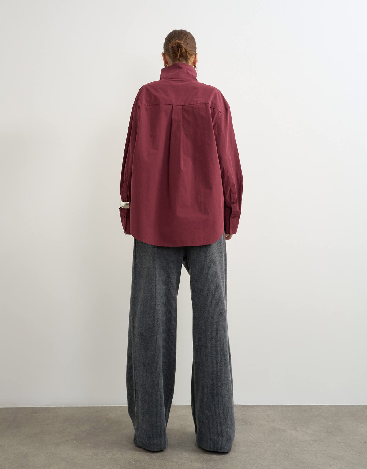 Topshop super soft pleated wide leg joggers in charcoal