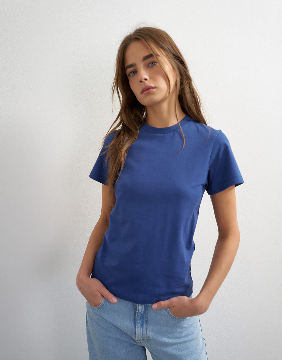 Topshop classic tee in washed blue