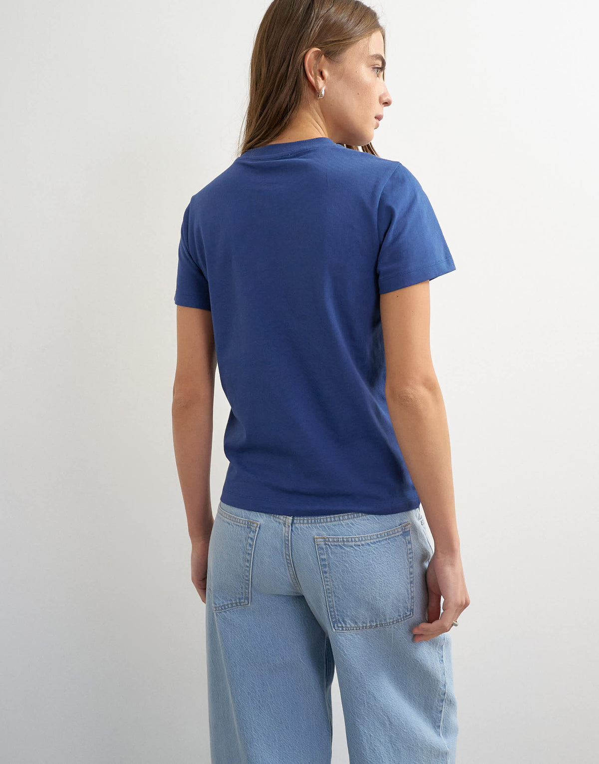 Topshop classic tee in washed blue
