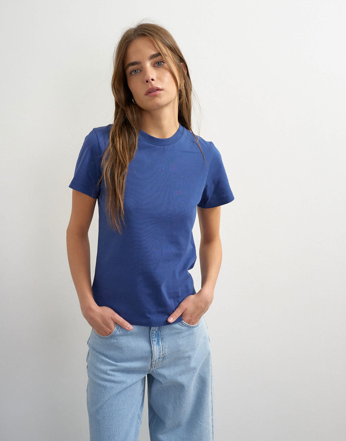 Topshop classic tee in washed blue