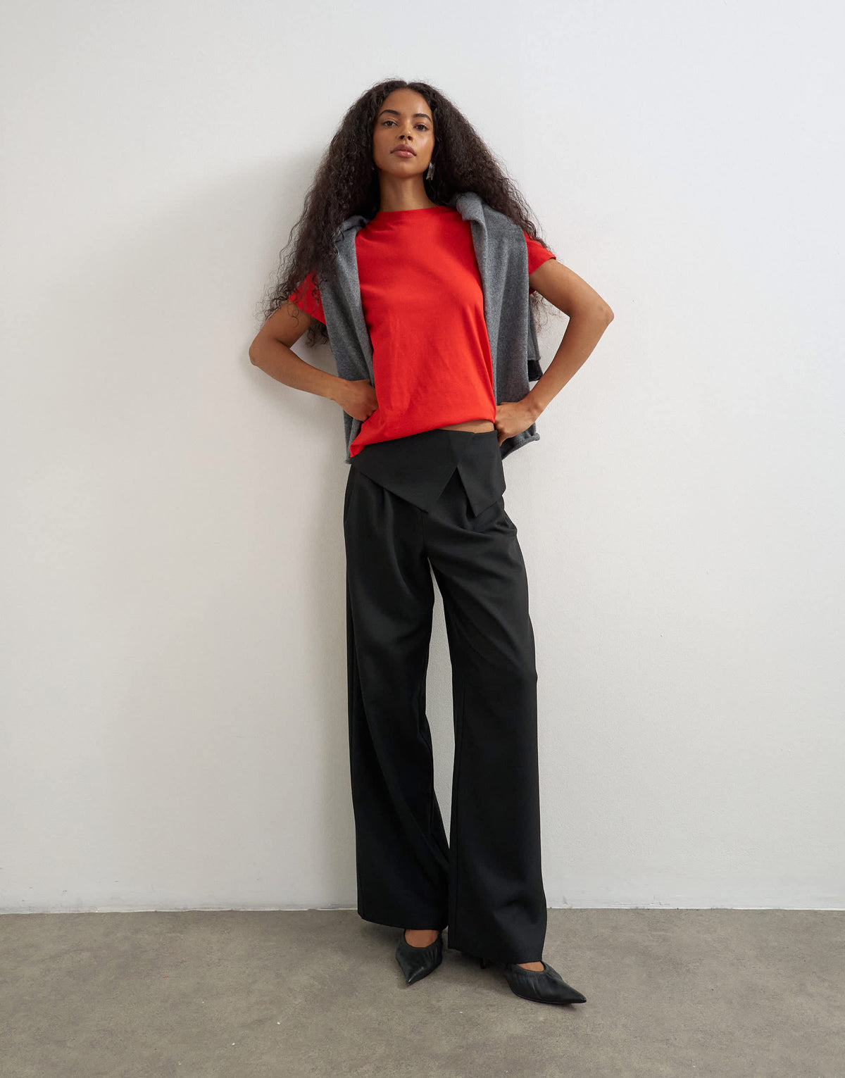 Topshop classic tee in red