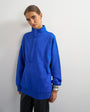 Topshop high neck concealed placket sweat in colbalt