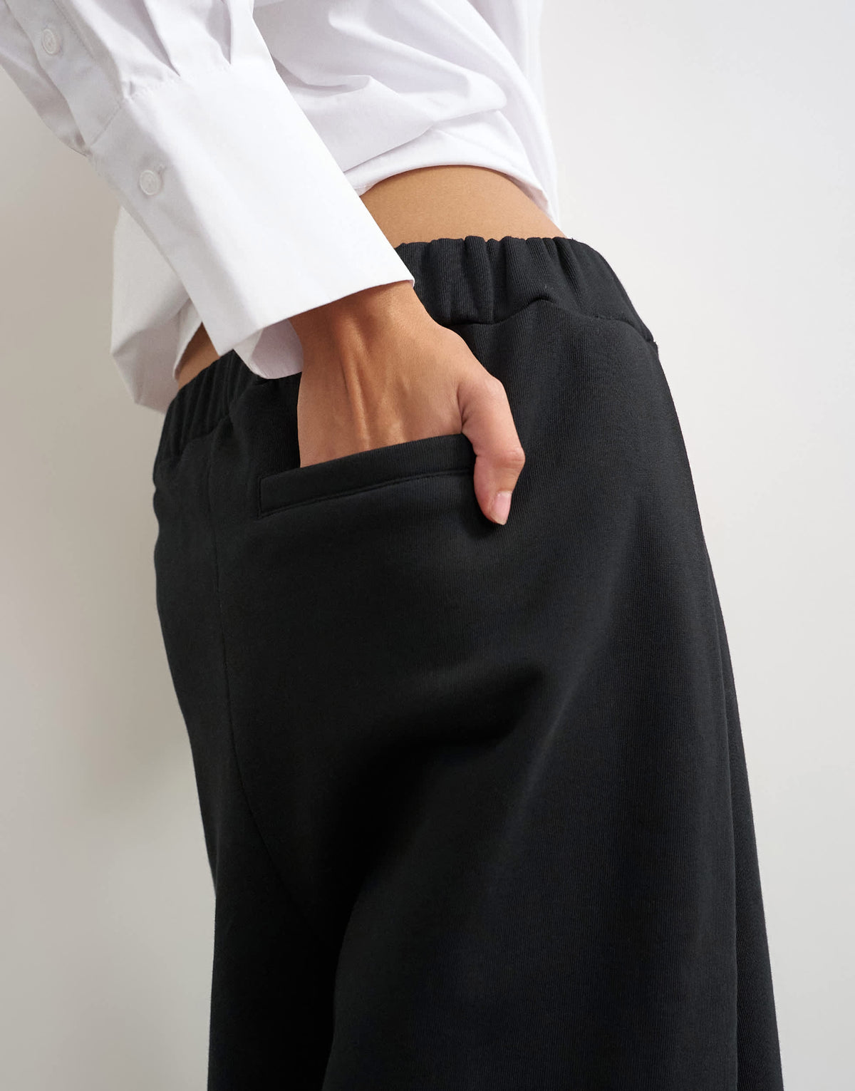 Topshop high waisted pleated joggers in black