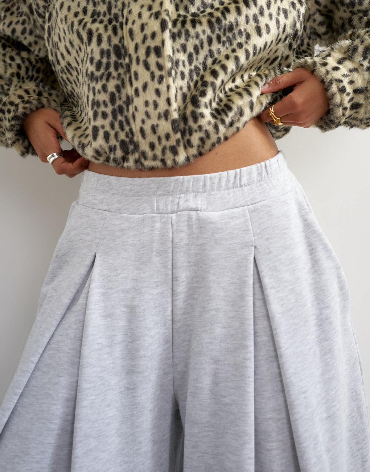 Topshop pleated awkward length jogger