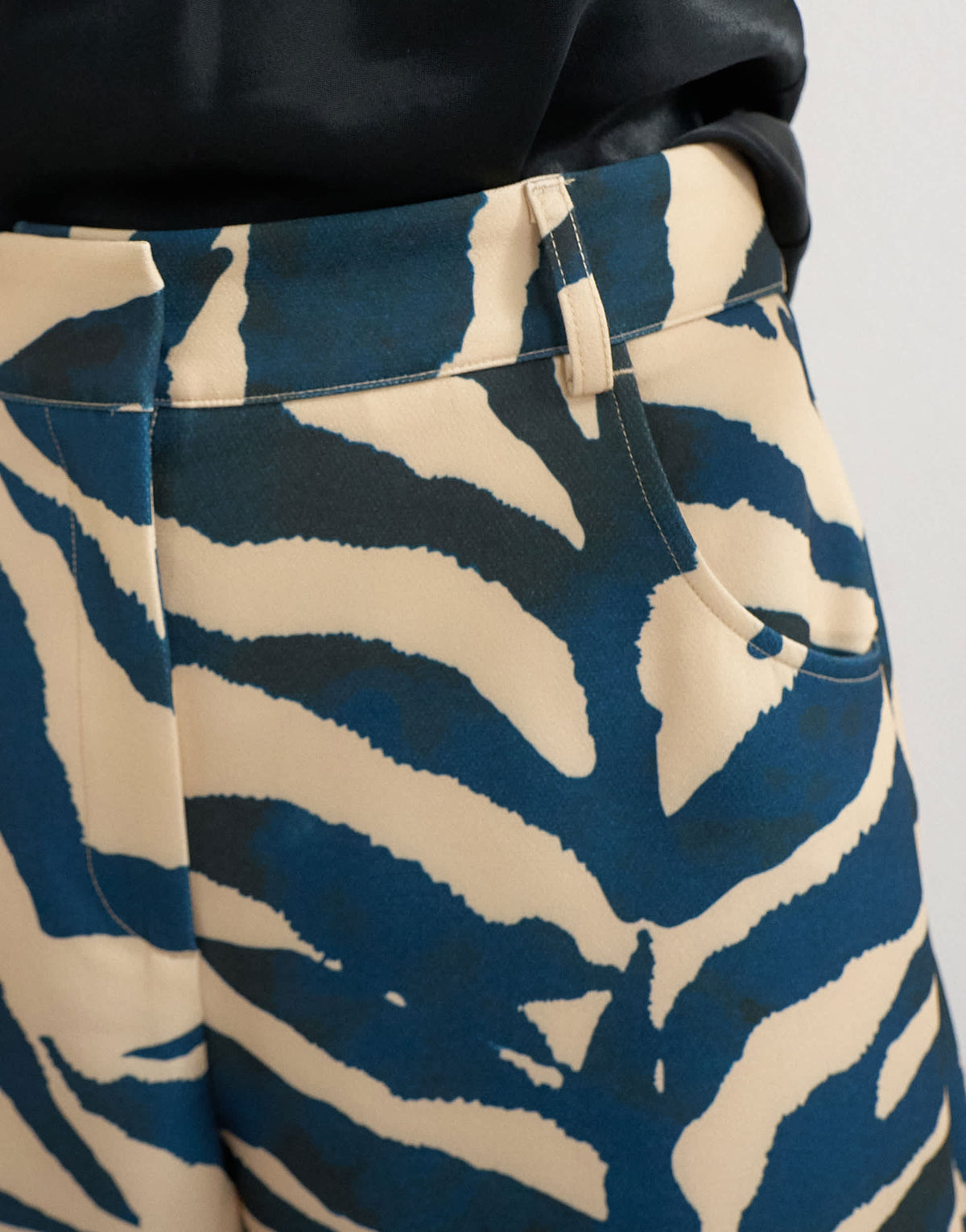 Topshop barrel leg trouser in zebra print