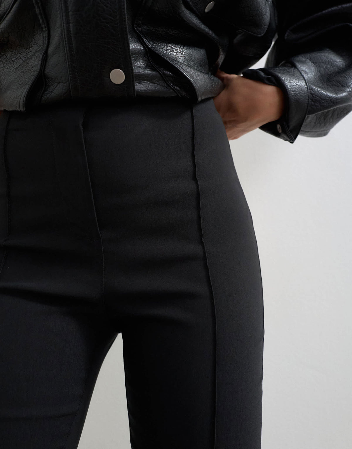 Topshop capri trouser in black