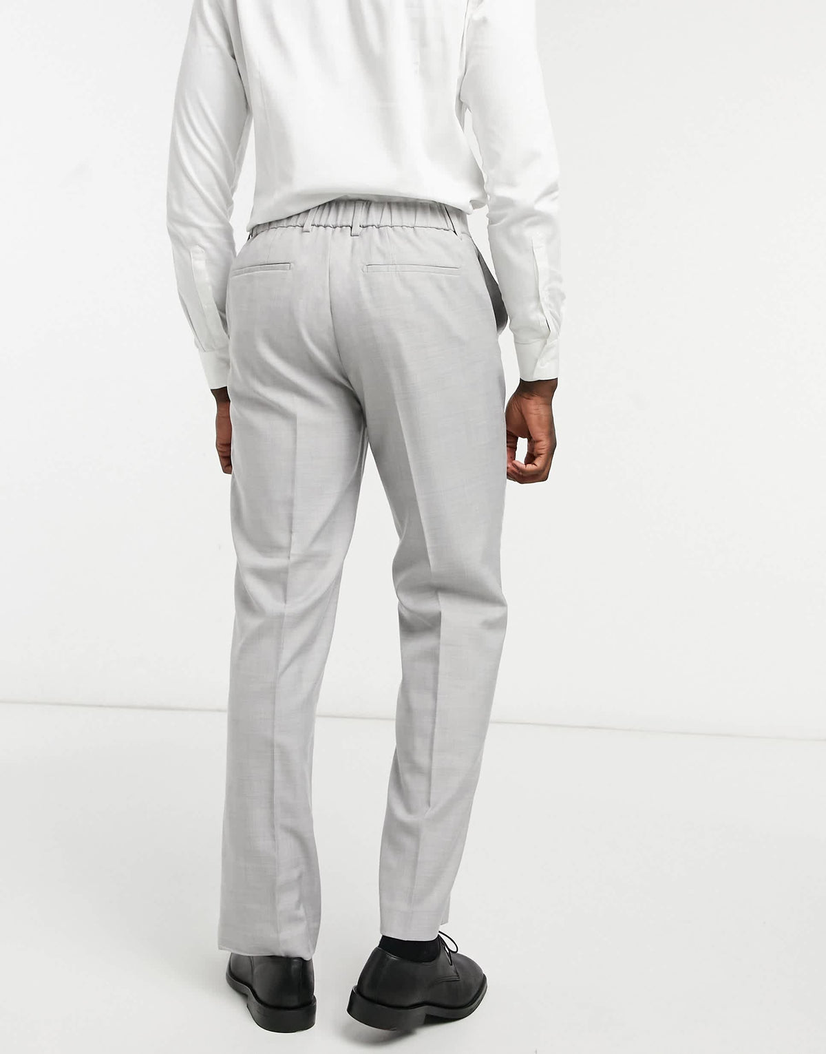 Topman slim suit trousers in grey