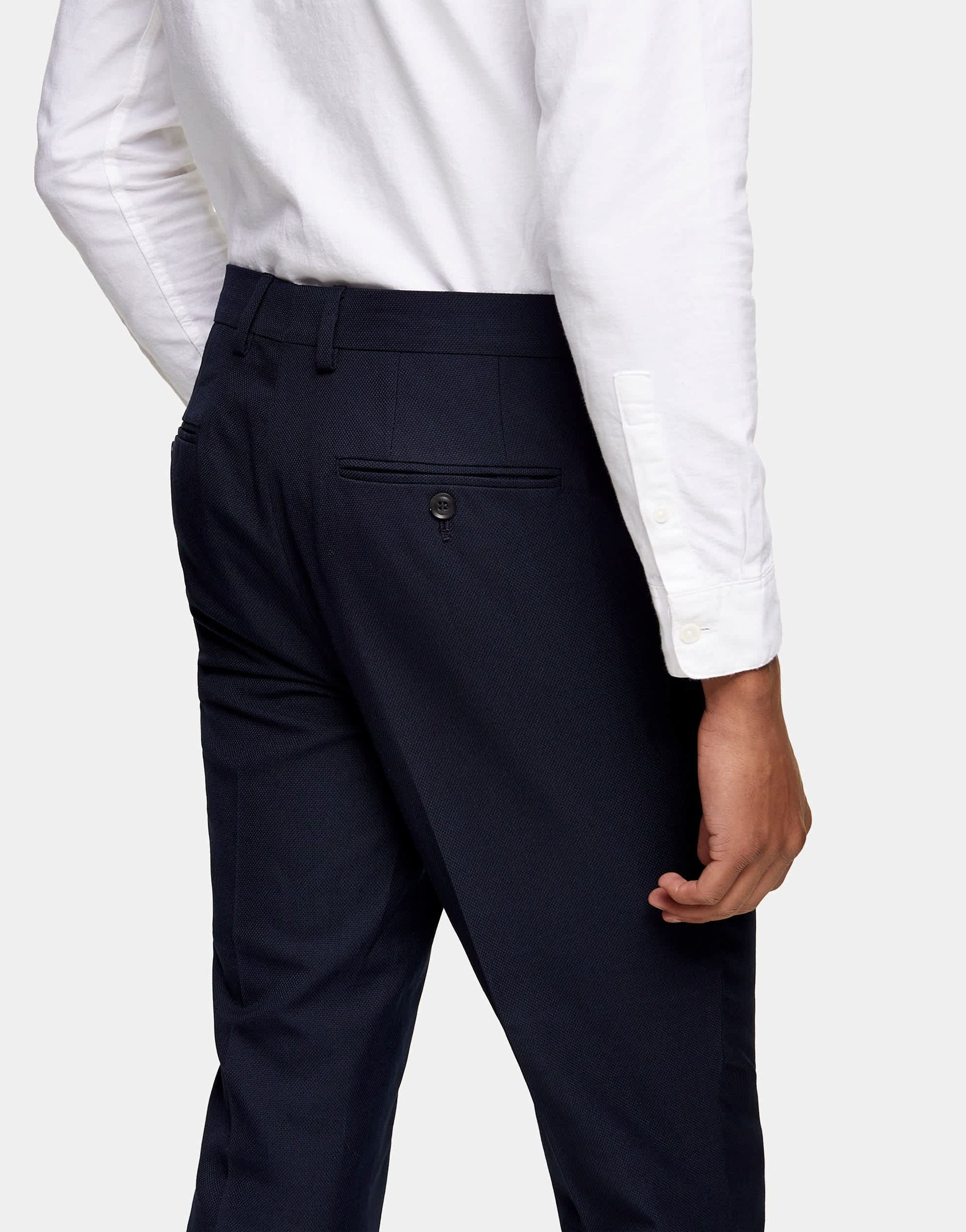 Topman skinny suit trousers in navy