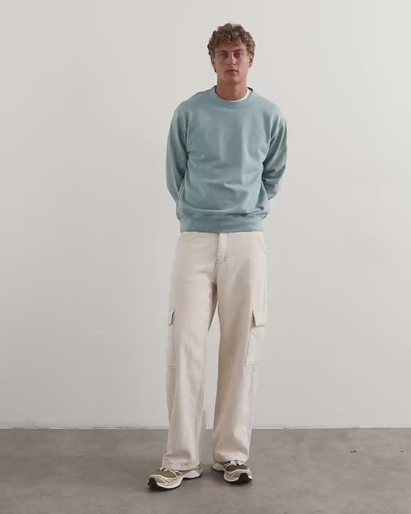 Topman relaxed fit sweatshirt in washed blue