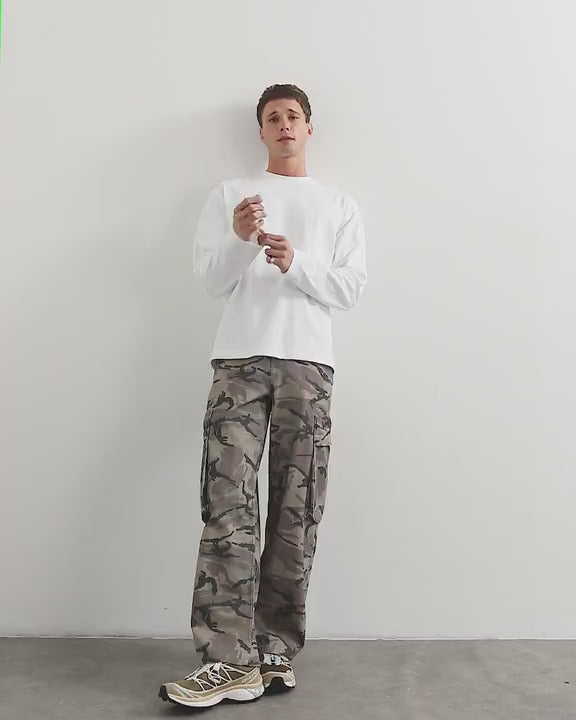 Topman relaxed fit long sleeve t-shirt in white