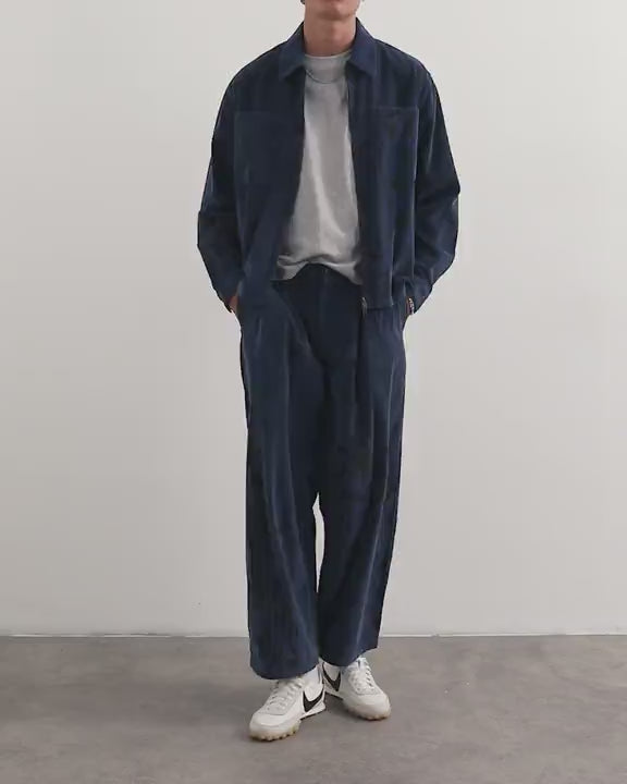 Topman barrel fit cord trouser in washed blue