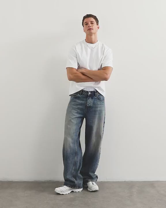 Topman relaxed fit crop t-shirt in white