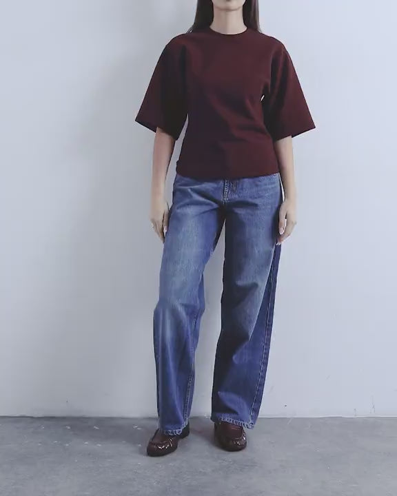 Topshop Hourglass Cinch relaxed jean in vintage blue