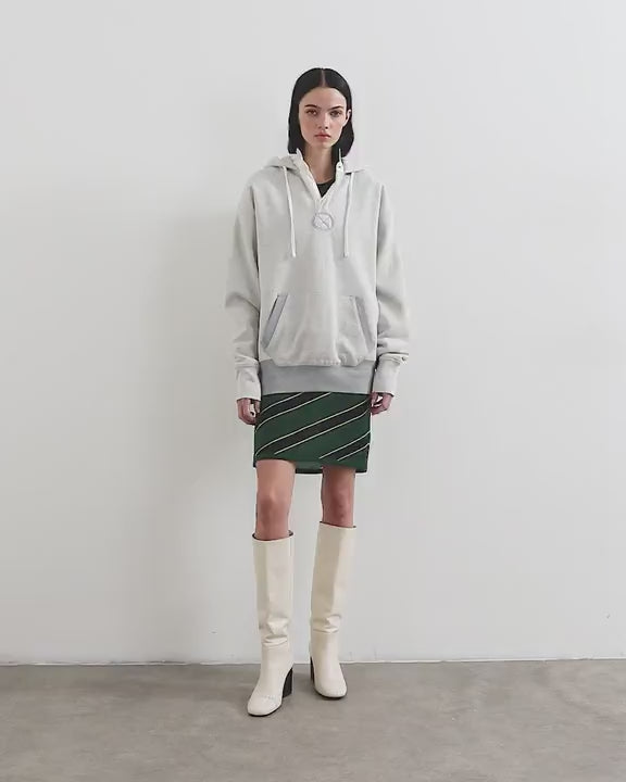 Topshop x Talia Byre premium heavyweight hoodie in grey 