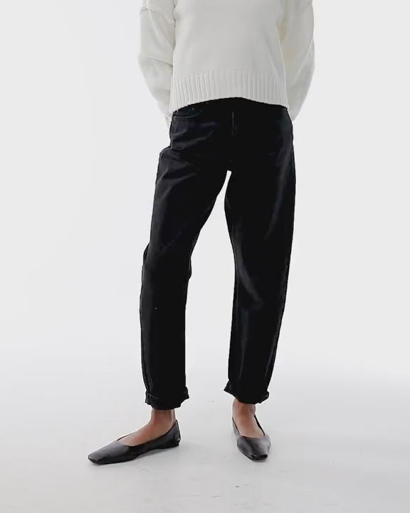 Topshop Original Mom high rise jean in washed black
