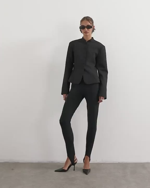 Topshop co ord drummer jacket in black