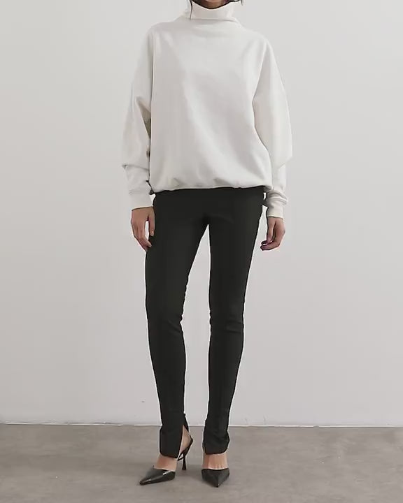 Topshop zip cuff trousers in black