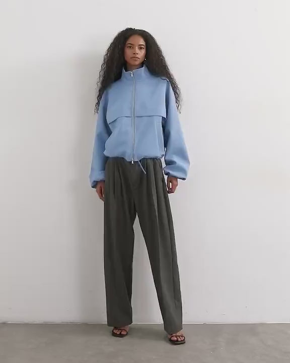 Topshop co ord funnel neck jacket in blue