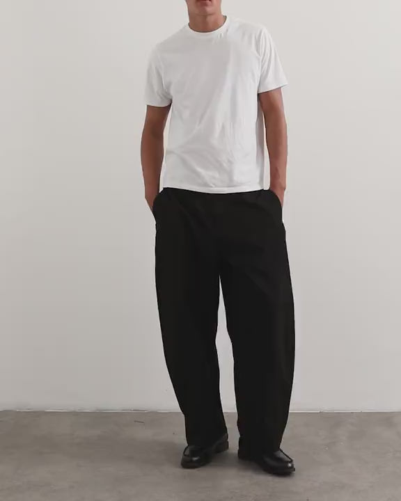 Topman barrel fit trouser in black