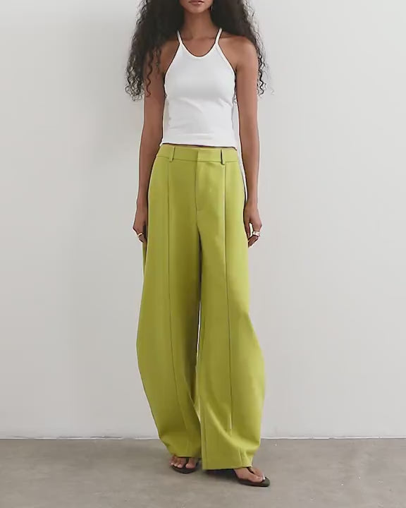 Topshop co ord barrel trousers in olive