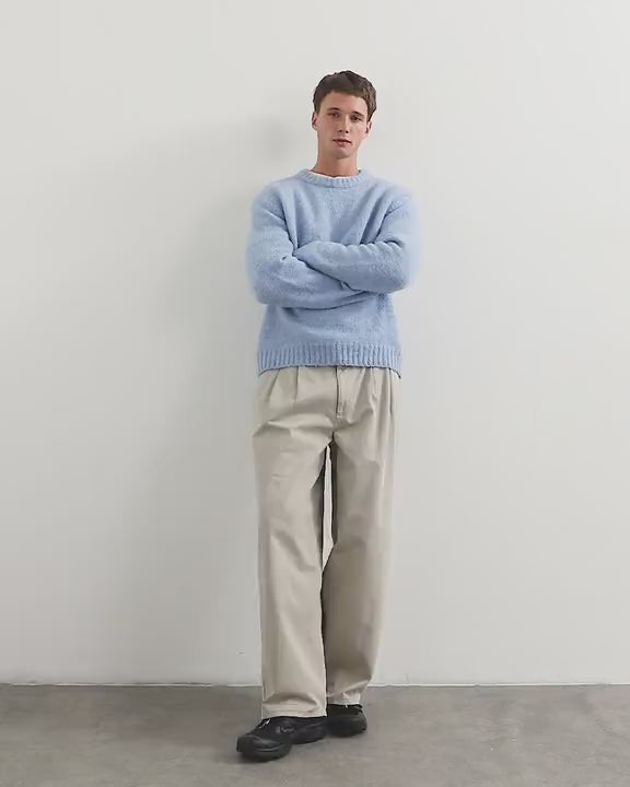 Topman relaxed fit loose knit jumper in light blue