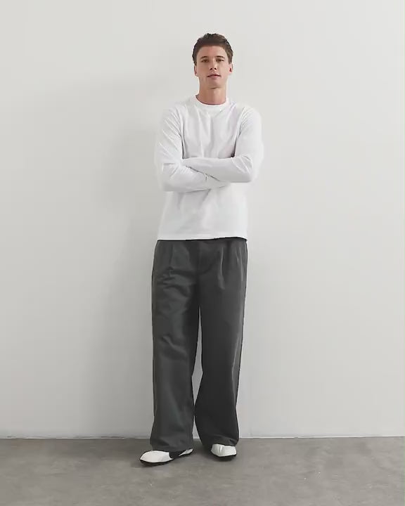 Topman classic fit long sleeve t-shirt in white