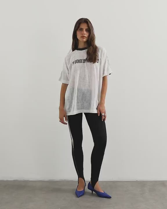 Topshop sheer slub graphic t-shirt in ecru
