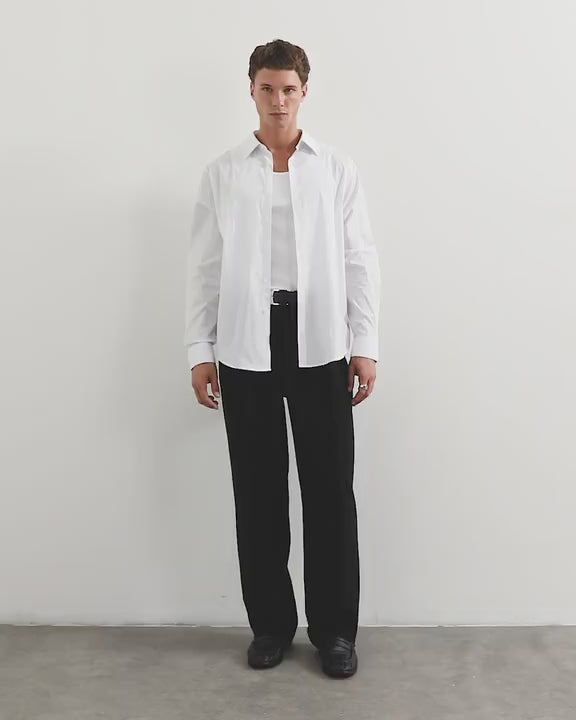 Topman regular fit long sleeve formal stretch shirt in white